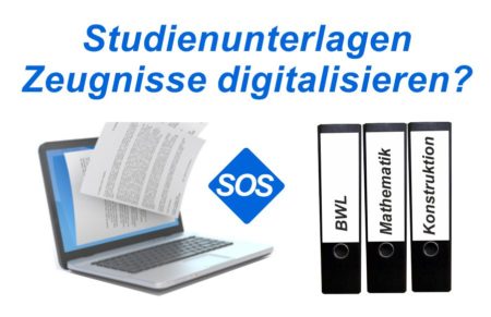 Zeugnisse scannen | Studienunterlagen digitalisieren | SOS Scanservice