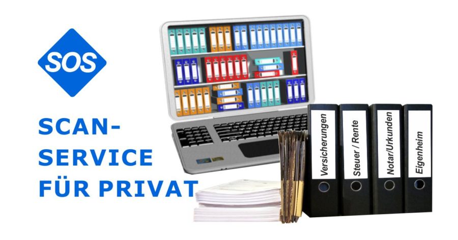 Private Unterlagen scannen, Akten, Papiere digitalisieren, Scanservice Privatpersonen